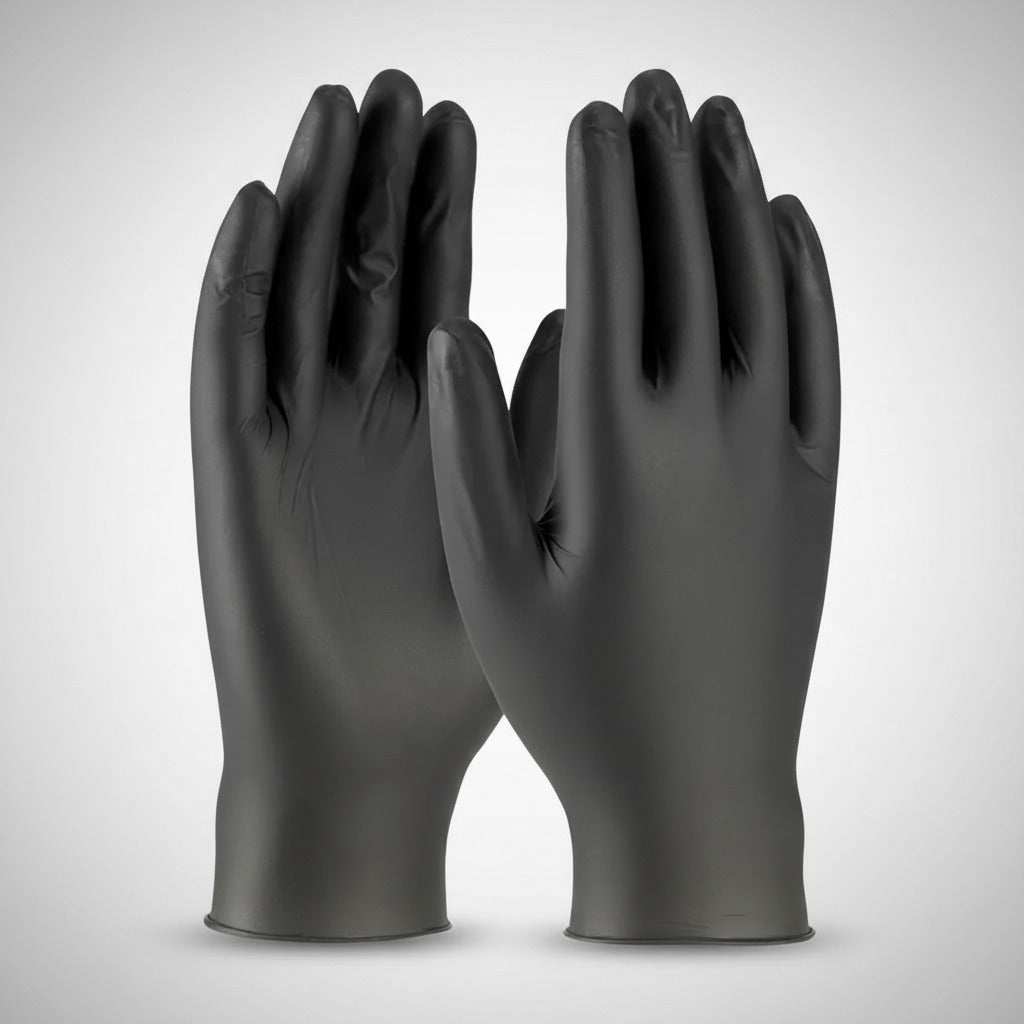 Gants nitrile noirs économiques Organink - x100 Gants jetables tatouage PMU sans latex - Matériel protection tatouage professionnel hygiénique médical