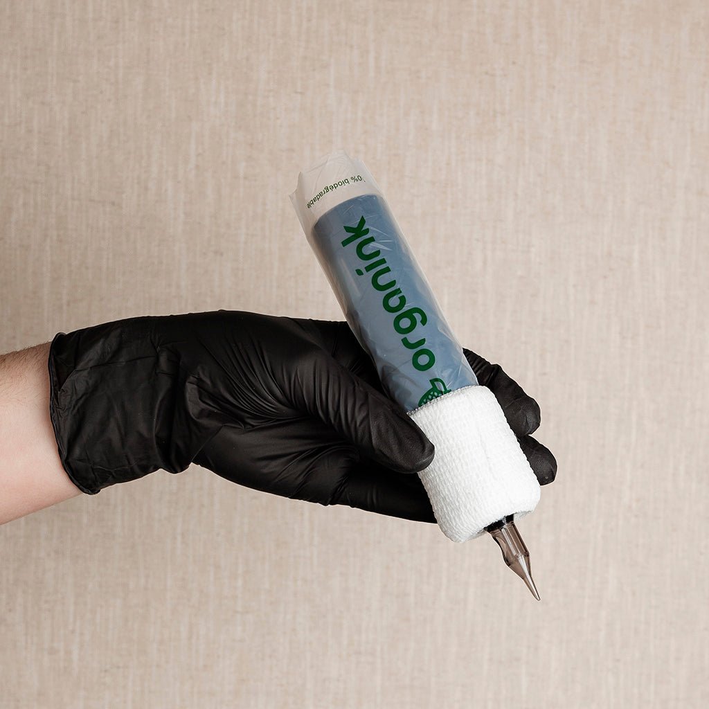 protection dermographe sans fil Organink, stylo tatouage, maquillage permanent biodégradable, stérile, waterproof, amidon de maïs - Housse pen machine tatouage biodégradable - Matériel tatouage PMU  non stérile pour professionel tatoueurs